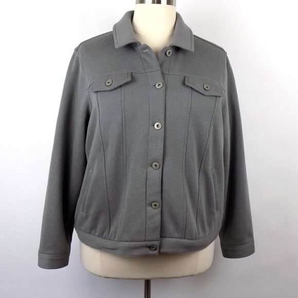Torrid Trucker Shacket Jacket Size 3X Fleece Lined Gray - Picture 3 of 10